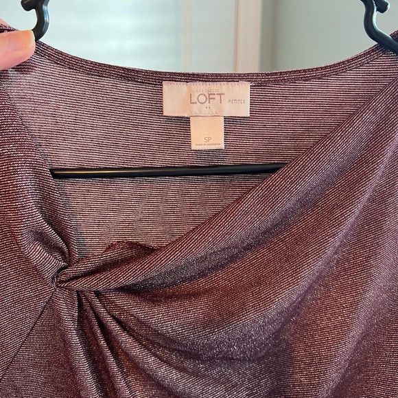 Women’s Dark Burgundy/Maroon Long-Sleeved Sparkle Top, size small - Picture 3 of 3